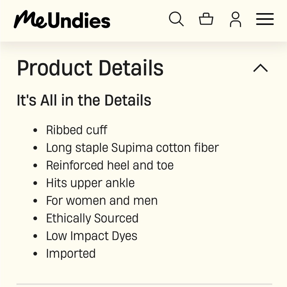 COPY - NIP MeUndies Supima Cotton Quarter Socks - Medium in Wiener Takes All. - Picture 5 of 7